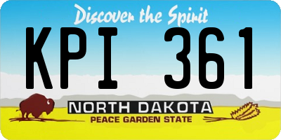 ND license plate KPI361