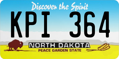 ND license plate KPI364