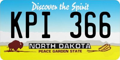 ND license plate KPI366