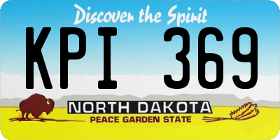 ND license plate KPI369