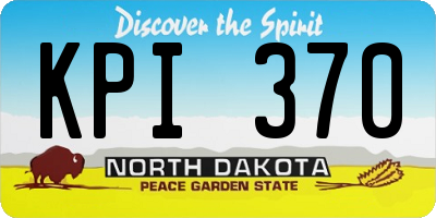 ND license plate KPI370