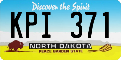 ND license plate KPI371