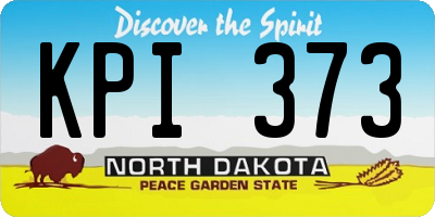 ND license plate KPI373