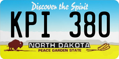ND license plate KPI380