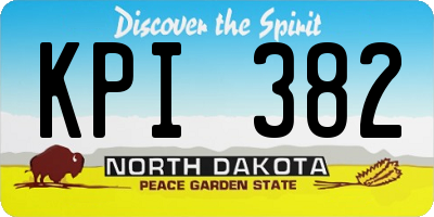 ND license plate KPI382