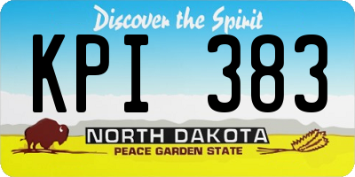 ND license plate KPI383