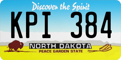 ND license plate KPI384