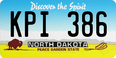 ND license plate KPI386