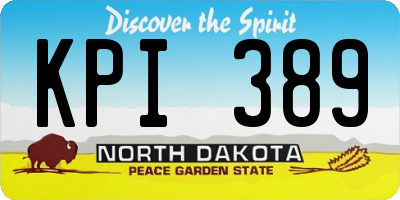 ND license plate KPI389