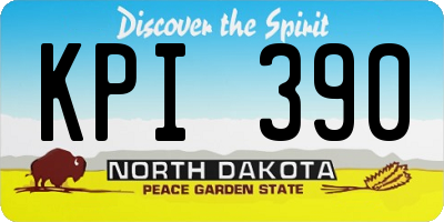 ND license plate KPI390