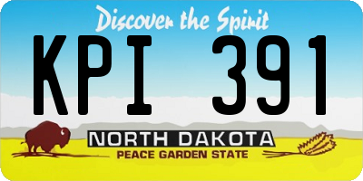 ND license plate KPI391