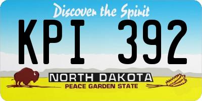 ND license plate KPI392