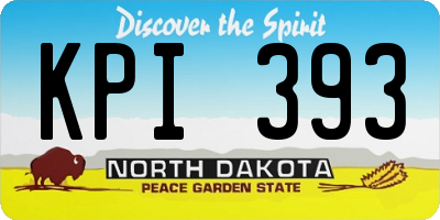 ND license plate KPI393