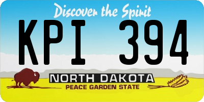ND license plate KPI394