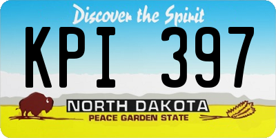 ND license plate KPI397