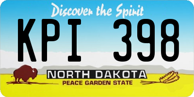 ND license plate KPI398