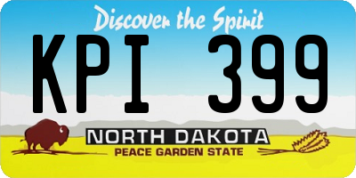 ND license plate KPI399