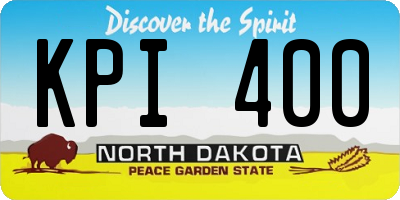 ND license plate KPI400