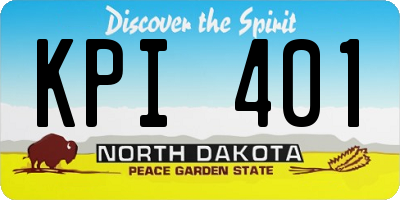 ND license plate KPI401