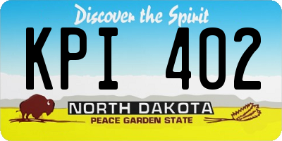 ND license plate KPI402