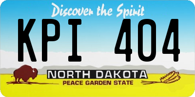 ND license plate KPI404