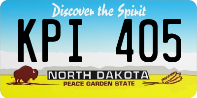 ND license plate KPI405