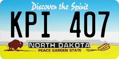 ND license plate KPI407