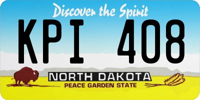 ND license plate KPI408