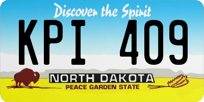ND license plate KPI409