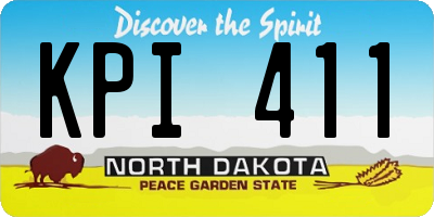 ND license plate KPI411