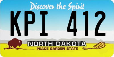 ND license plate KPI412