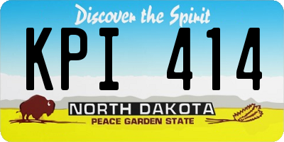 ND license plate KPI414