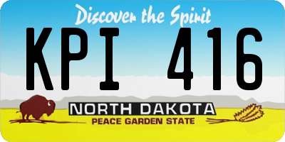 ND license plate KPI416