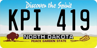 ND license plate KPI419