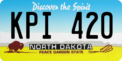 ND license plate KPI420
