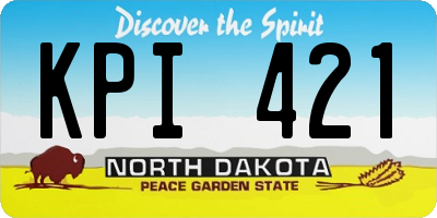 ND license plate KPI421