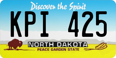 ND license plate KPI425