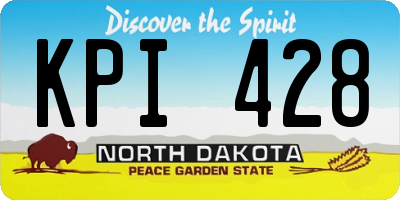 ND license plate KPI428