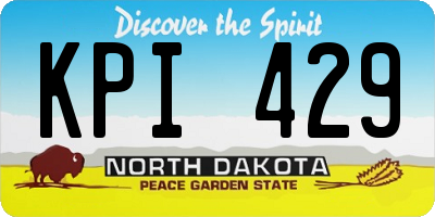 ND license plate KPI429