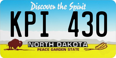 ND license plate KPI430