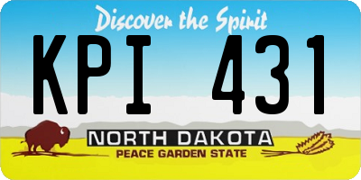 ND license plate KPI431