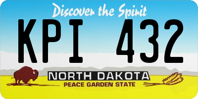 ND license plate KPI432