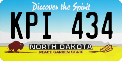 ND license plate KPI434