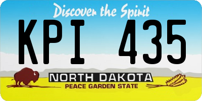 ND license plate KPI435