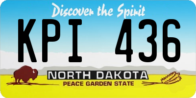 ND license plate KPI436