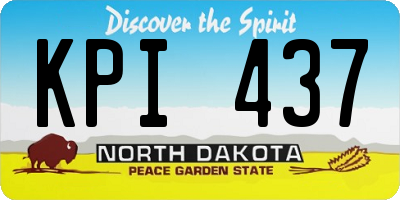 ND license plate KPI437