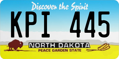 ND license plate KPI445