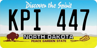 ND license plate KPI447