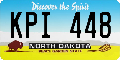 ND license plate KPI448