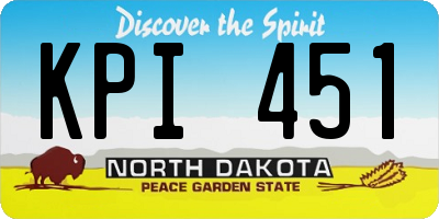 ND license plate KPI451